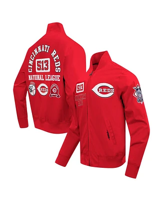 Pro Standard Men's Red Cincinnati Reds Area Code Twill Full-Zip Jacket