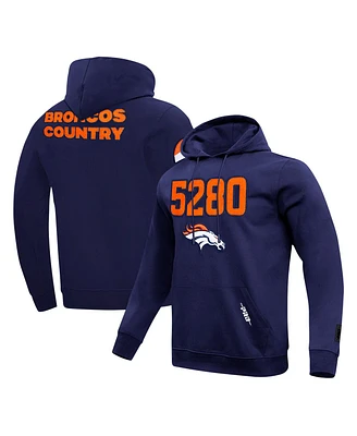 Pro Standard Men's Navy Denver Broncos Frozen Pullover Hoodie