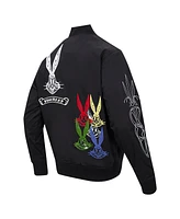 Freeze Max Men's Bugs Bunny Black Looney Tunes Color Chrome Twill Full-Zip Jacket