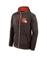 Fanatics Men's Brown Cleveland Browns Defender Full-Zip Hoodie