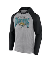 Fanatics Men's Gray Jacksonville Jaguars Under Center Long Sleeve Hoodie T-Shirt