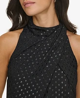 Calvin Klein Women's Metallic Clip-Dot Sleeveless Top