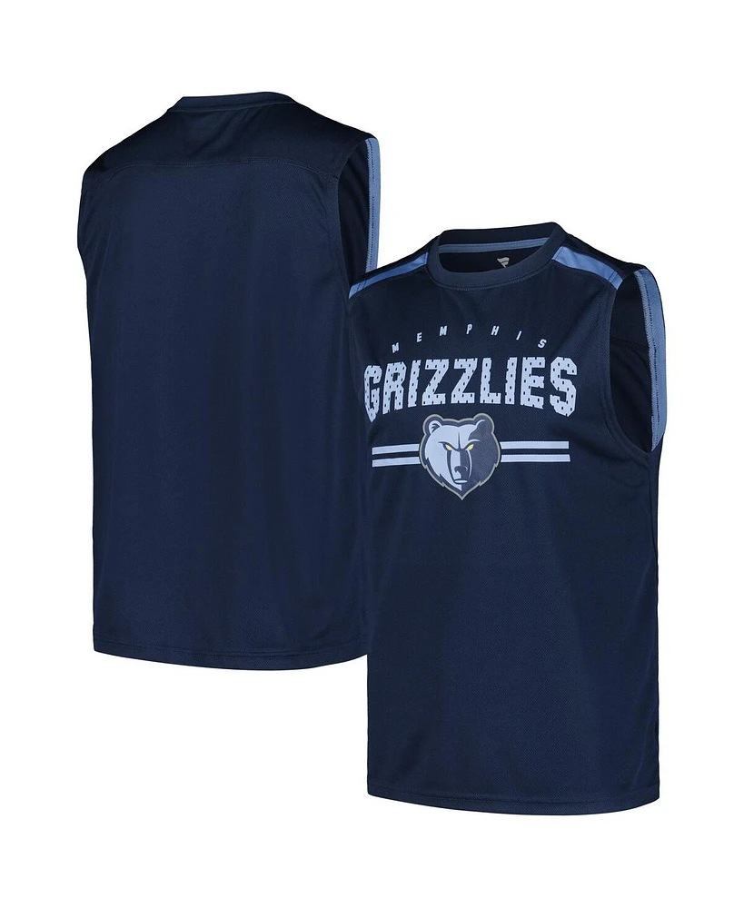 Fanatics Men's Navy Memphis Grizzlies Birdseye Muscle Tank Top