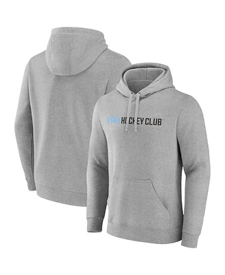 Fanatics Men's Heather Gray Utah Hockey Club Wordmark Logo Fleece Pullover Hoodie