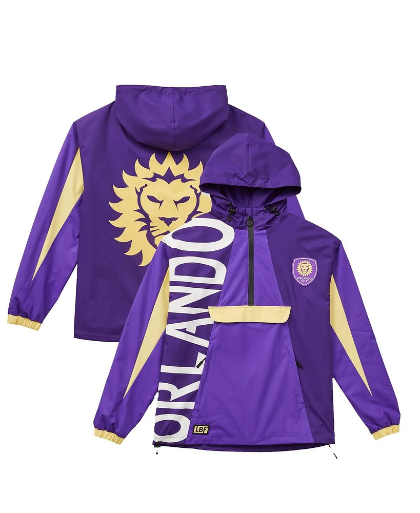 Live Breathe Futbol Men's and Women's Purple Orlando City Sc Tekker Half-Zip Anorak Jacket