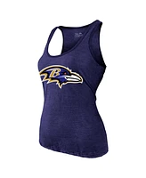 Majestic Women's Lamar Jackson Purple Baltimore Ravens Name Number Tri-Blend Tank Top