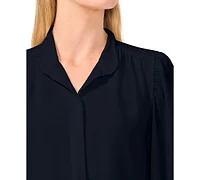 CeCe Women's Stand-Collar Long-Sleeve Blouse