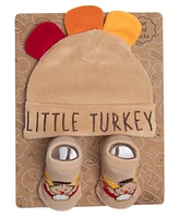 Baby Essentials Baby Boy Little Turkey Cap & Sock Set