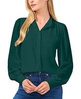 CeCe Women's Stand-Collar Long-Sleeve Blouse