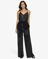 Calvin Klein Women's Wide-Leg Velvet Pants