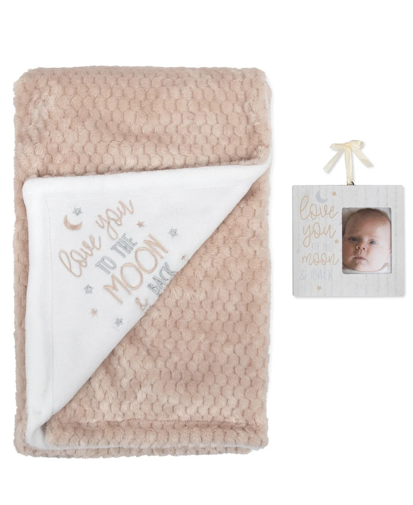 Baby Essentials Love You To The Moon Blanket & Frame, 2-Piece Set