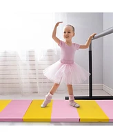 Skonyon 6 Feet x 2 Feet x 2.5 Inch 3-Fold Gymnastics Tumbling Fitness Mat