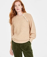 On 34th Women's Raglan-Sleeve Jeweled-Button Sweater, Created for Macy's