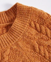 On 34th Women's Cozy Cable-Knit Crewneck Sweater, Created for Macy's