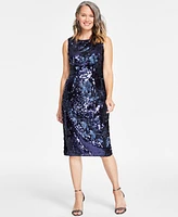 Adrianna Papell Women's Sequined Sleeveless Dress