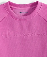 Champion Big Girls Active Ribbed Crewneck Sweatshirt