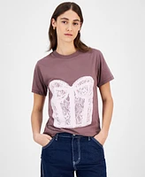 Grayson Threads, The Label Juniors' Lace Corset Graphic T-Shirt