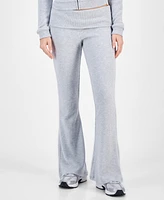 Grayson Threads, The Label Juniors' Fold-Over Waffle-Knit Pants