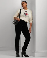 Lauren Ralph Lauren Plus Size Intarsia-Knit Crest Sweater