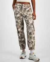 Indigo Rein Juniors' Camo-Print High-Rise Cargo Joggers