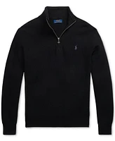 Polo Ralph Lauren Men's Mesh-Knit Cotton Quarter-Zip Sweater