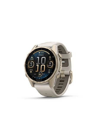 fenix 8 43mm, Amoled, Outdoor & Fitness Gps Smartwatch, Saphire ,Soft Gold, Sand band, Na