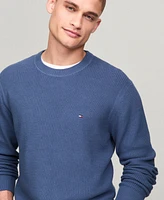 Tommy Hilfiger Men's Textured Knit Stripe Crewneck Sweater