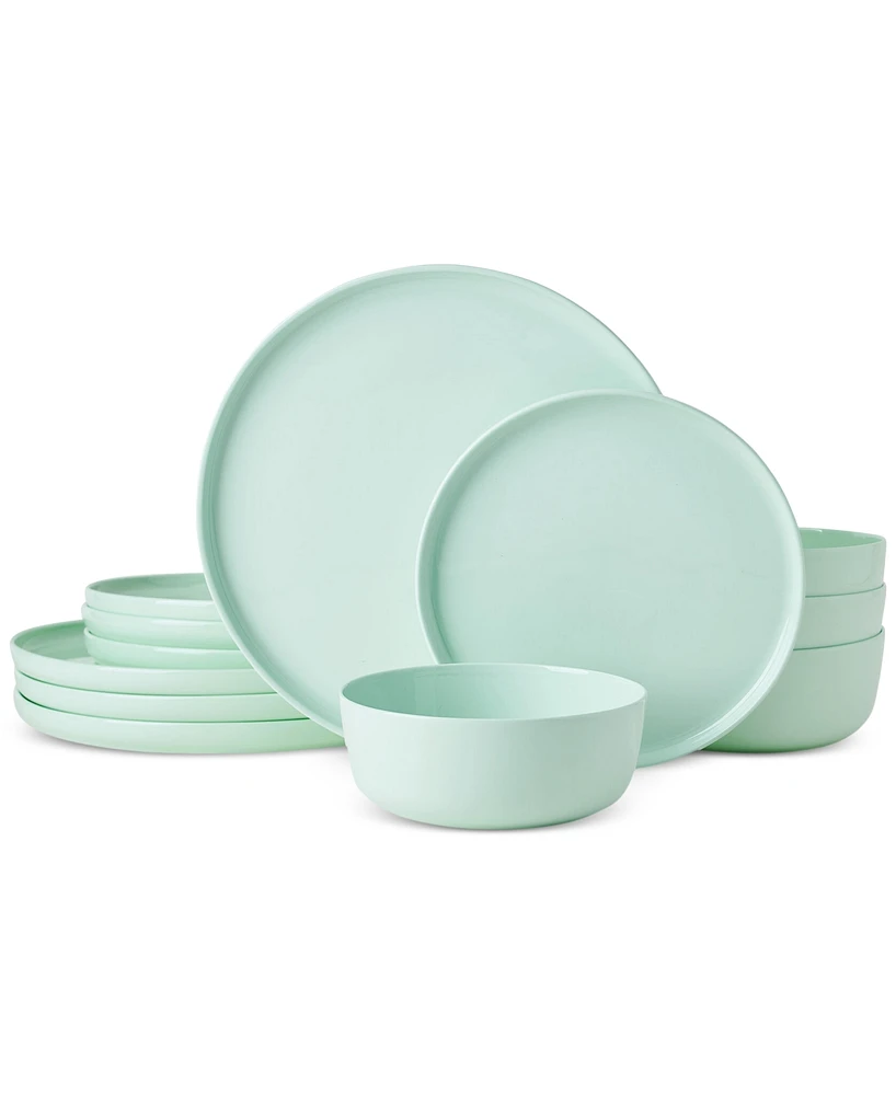 Mikasa Samantha Mint Green 12 Pc. Dinnerware Set, Service for 4