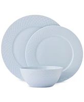 Mikasa Trellis Misty Blue 12 Pc. Dinnerware Set, Service for 4