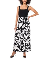 Vince Camuoto Women's Printed Smocked-Waist Wide-Leg Pants