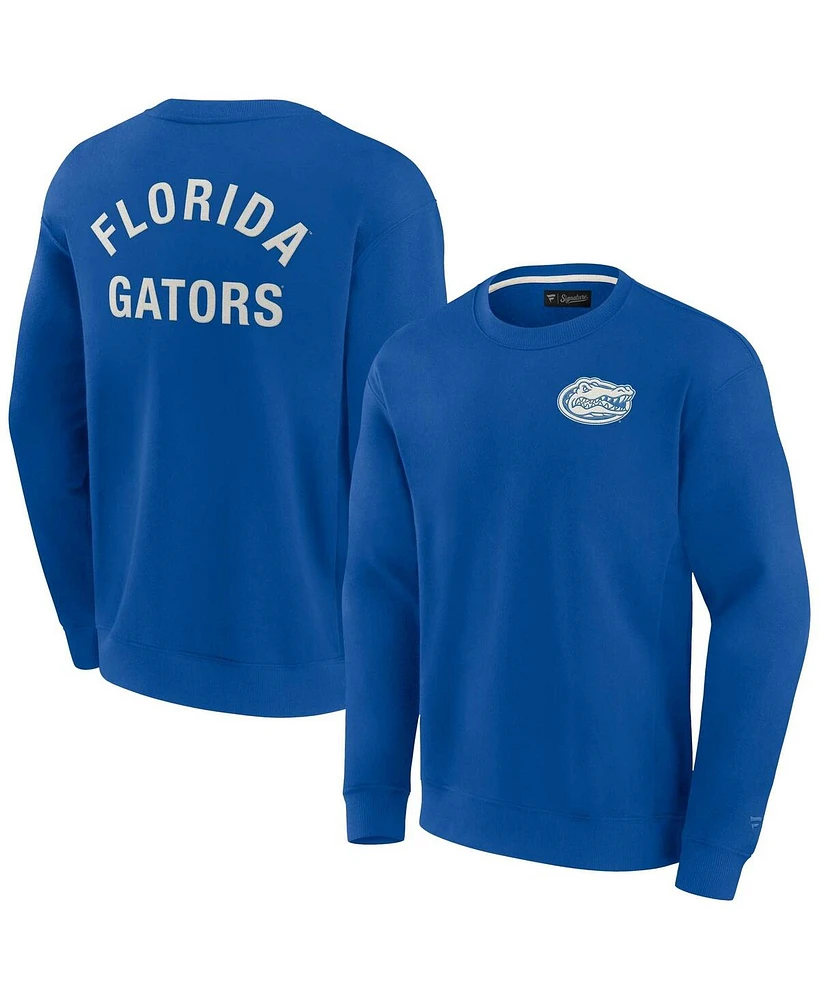 Fanatics Men's and Women's Royal Florida Gators Super Soft Pullover Crew Sweatshirt
