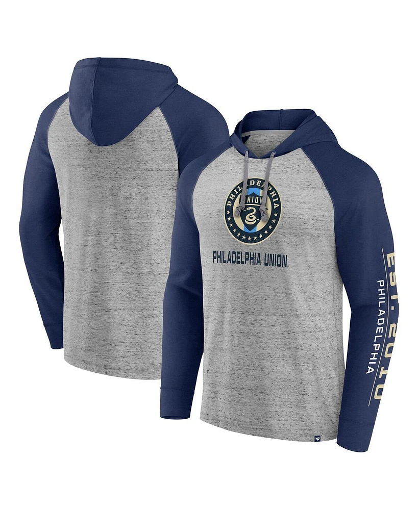 Fanatics Men's Steel Philadelphia Union Deflection Raglan Pullover Hoodie