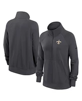 Nike Women's Charcoal New Orleans Saints Premium Raglan Performance Half-Zip Sweatshirt