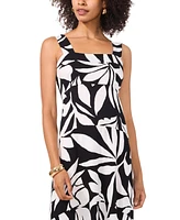 Vince Camuto Women's Printed Sleeveless Square-Neck Maxi Dress