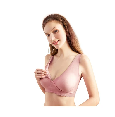 Sunveno Maternity Seamless Nursing Bra, Ultra-Soft and Comfortable Support