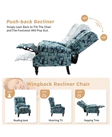 Hulala Home Asikli Manual Recliner with Wingback Design