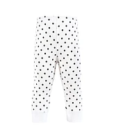 Hudson Baby Girls Thermal Tapered Ankle Pants 4pk, Snowflake, 3-6 Months