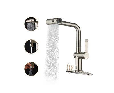 Casainc Single Handle Pull Out Kitchen Faucet with Touchless Sensor