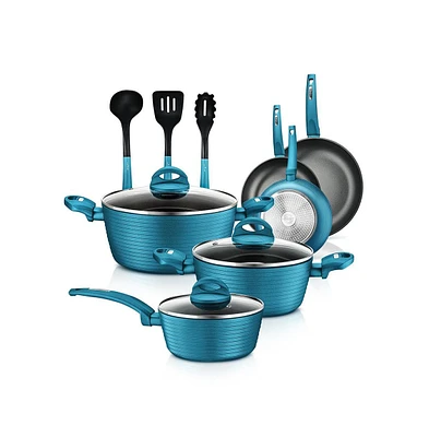 NutriChef Kitchenware Pots & Pans Set - Stylish Kitchen Cookware