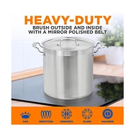 NutriChef Stainless Steel Cookware Stockpot - Quart, Heavy Duty Induction Pot