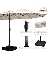 Casainc Patio Maket Umbrella with base