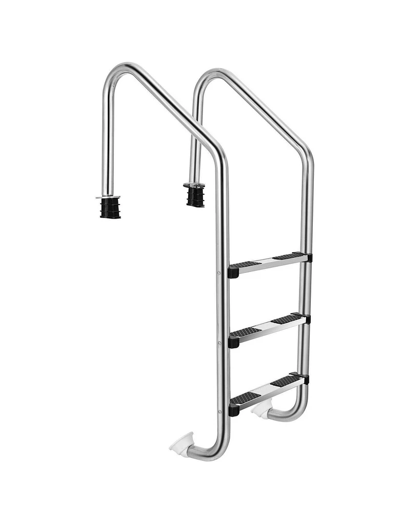 Skonyon 3-Step Stainless Steel Swimming Pool Ladder with Anti-Slip Step