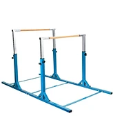 Sugift Adjustable Kids Double Horizontal Bars Gymnastic Training Parallel