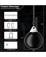 18 Inch 110 Pound Heavy Punching Water Aqua Bag with Adjustable Metal Chain