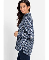 Olsen Women's Minimal Graphic Print Shirt