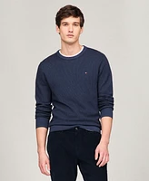 Tommy Hilfiger Men's Crewneck Two-Tone Cotton Cashmere Sweater