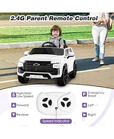 Gymax 12V Kids Ride On Car Chevrolet Tahoe Electric Truck Suv Remote w/ Light & Music