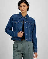 Boss Orange Women's Cropped Cotton Denim Jacket