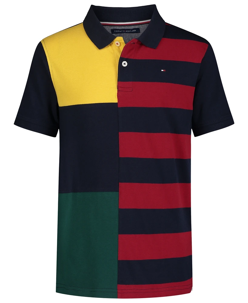 Tommy Hilfiger Big Boys Dean Pieced Polo Shirt