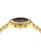 Versace Men's Swiss Chronograph X Gold Ion Plated Stainless Steel Bracelet Watch 44mm